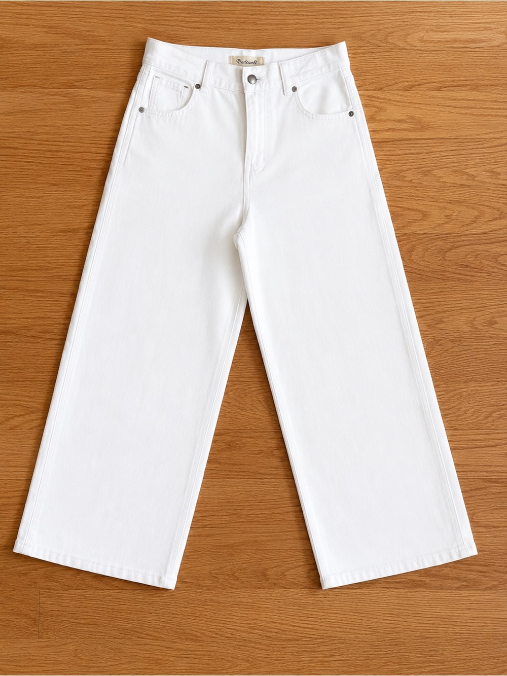 Madewell White Wide-Leg High-Rise Jeans